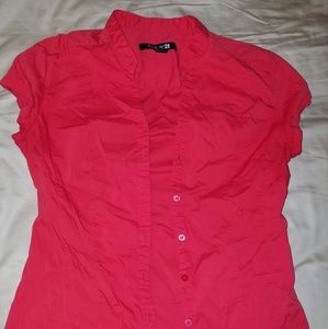 Red button down shirt